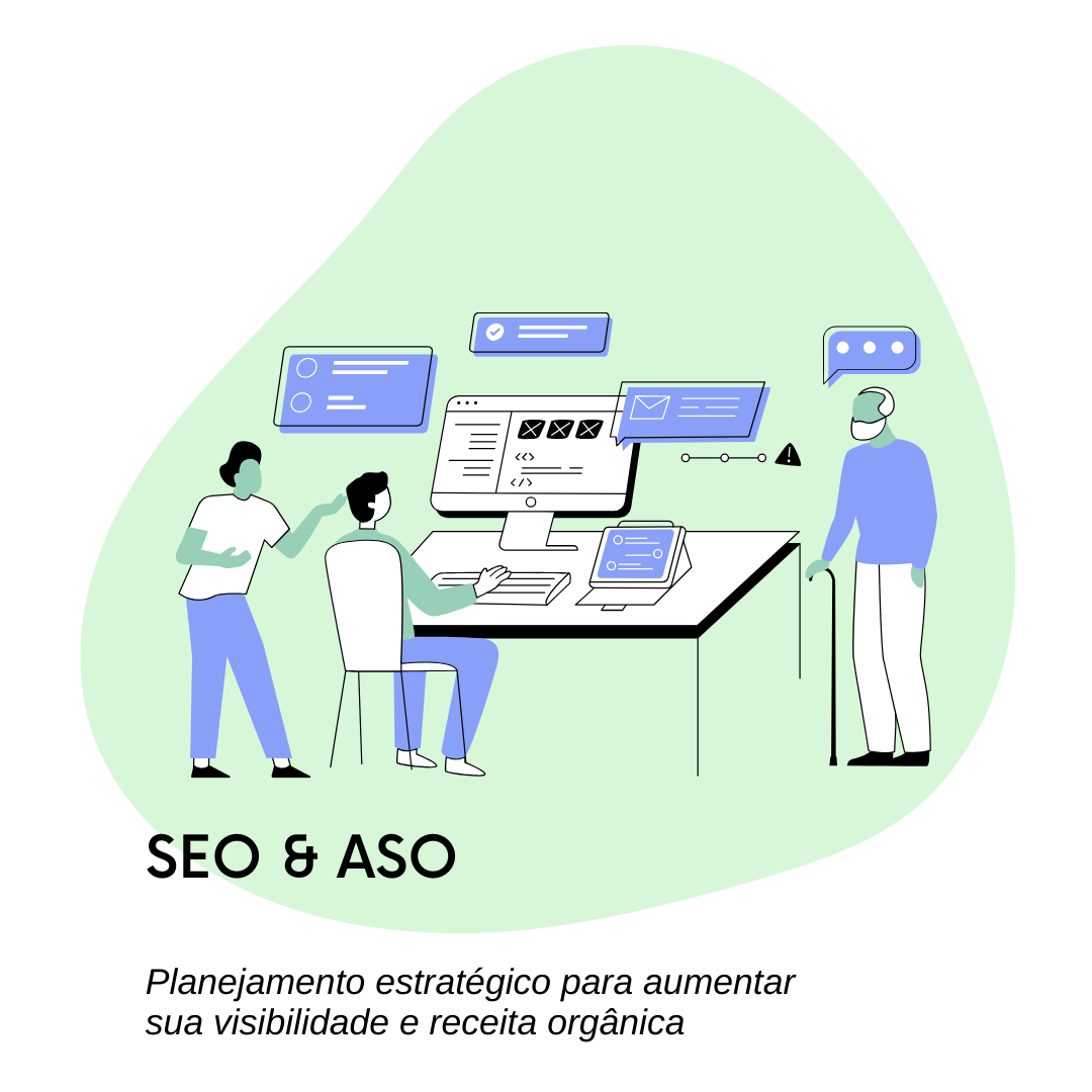 Flat design Seo e ASO