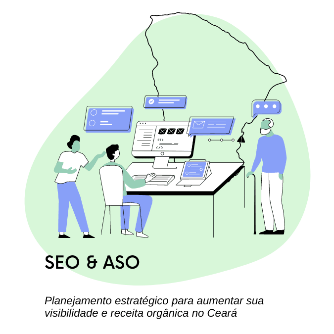 Flat design Seo e ASO