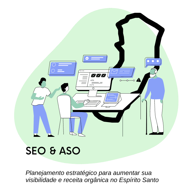 Flat design Seo e ASO