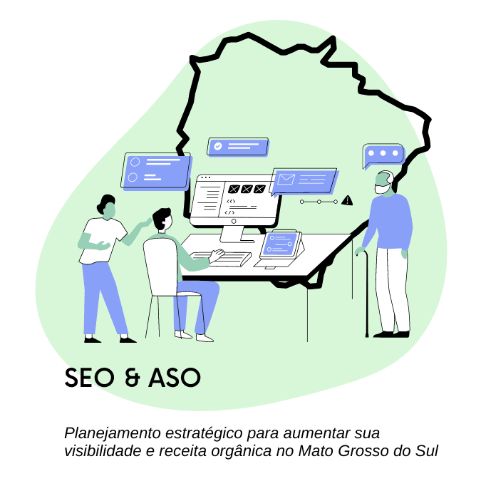 Flat design Seo e ASO