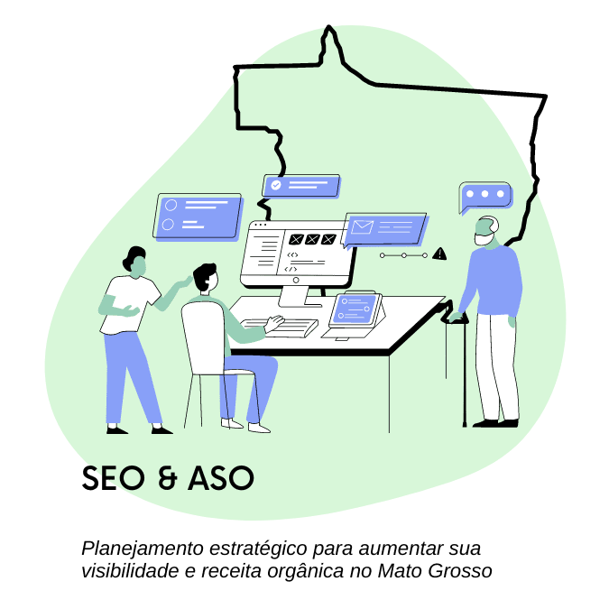 Flat design Seo e ASO