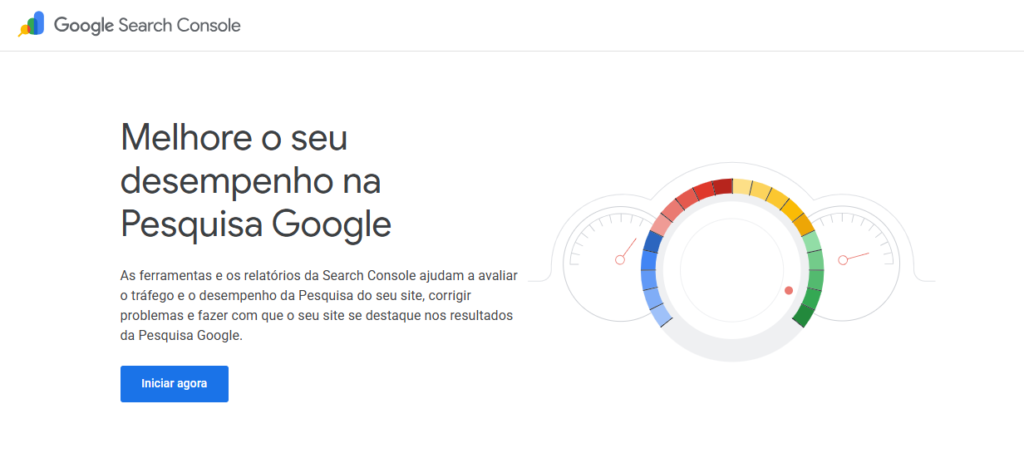 tela Google Search Console